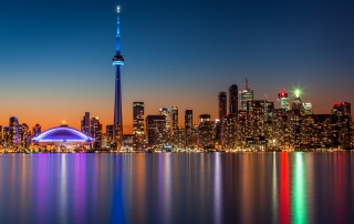 Toronto landscape by night
