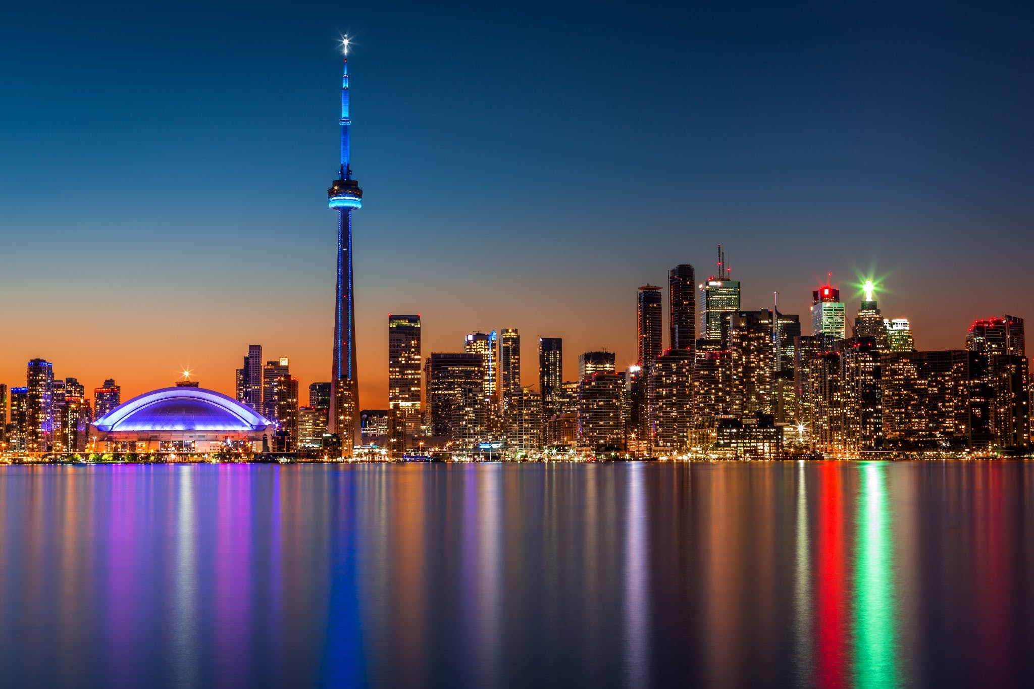 Toronto landscape by night